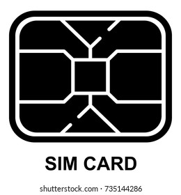 Central microchip icon. Simple illustration of central microchip vector icon for web