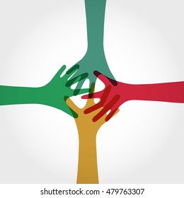 Central network connection business concept as a group