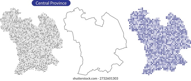 Ilustração do mapa da região central de piemonte