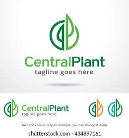 Central Plant Logo Template Design Vector