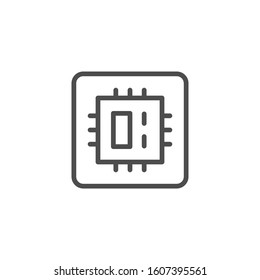 Icon Central Processing Unit Stock Vector (Royalty Free) 305832284