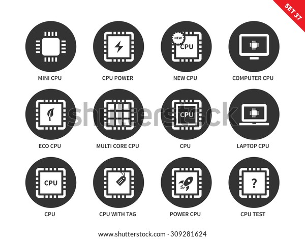 Central Processing Unit Tools Vector Icons Stock Vector Royalty Free