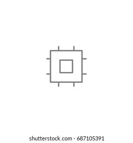 Central Processor icon. Icons for user interface and web 
