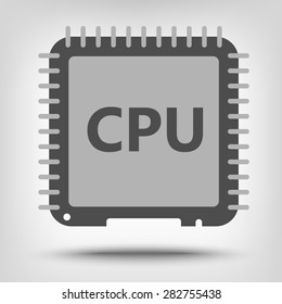 Central processor unit icon as a concept
