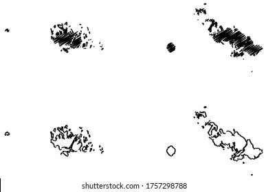 Central Province (Provinces Of Solomon Islands, Solomon Islands, Island) Map Vector Illustration, Scribble Sketch Nggela, Russell And Savo Island Map