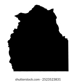 Central Region map, administrative division of Uganda. Vector illustration.