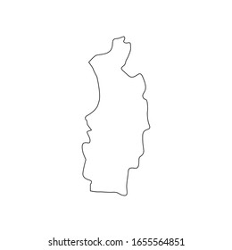 mapa de la región central en el país de Sri lanka