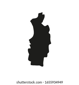 mapa de la región central en el país de Sri lanka