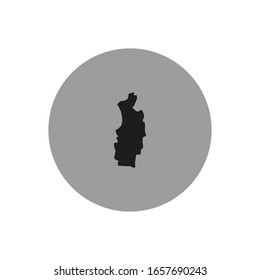 mapa de la región central en el país de Sri lanka