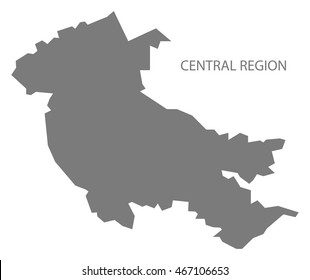 Central Region Scotland Map in grey