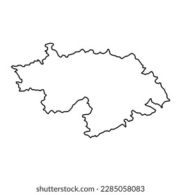 Central Sava map, region of Slovenia. Vector illustration.