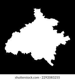 Mapa de Eslovenia central, región de Eslovenia. Ilustración vectorial.