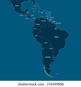 Central And South America Map