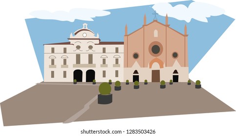 central square of San Secondo
