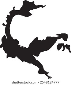 Central Sulawesi Province in Indonesia vector map silhouette, isolated on white background. High detailed silhouette illustration. 34 Province in Indonesia