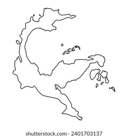 Central Sulawesi province map, administrative division of Indonesia. Vector illustration.