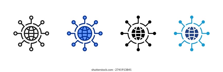 Central Theme icon set multiple style collection
