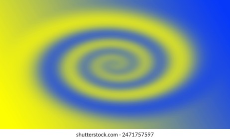 Central twirl in shades of yellow and blue. Landscape orientation.