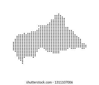 Central-African-Republic map - small square map of Central-African-Republic on white background for your web site design map logo, app, ui, Travel vector illustration eps10. - Vector