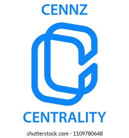 Centrality Coin cryptocurrency blockchain icon. Virtual electronic, internet money or cryptocoin symbol, logo