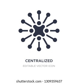 centralized connections icon on white background. Simple element illustration from Business concept. centralized connections icon symbol design.