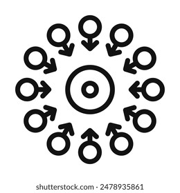 Centralized Data Icon Perfect for IT and Network Solutions