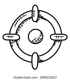 
Centralized focal point doodle icon
