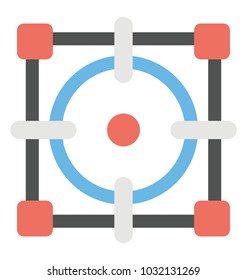 
Centralized focal point flat icon
