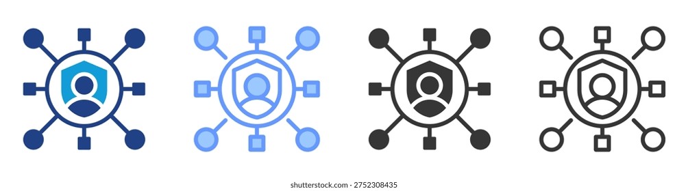 Centralized Iam icon set multiple style collection