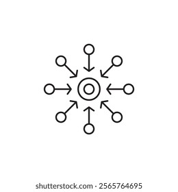 Centralized icon line art vector