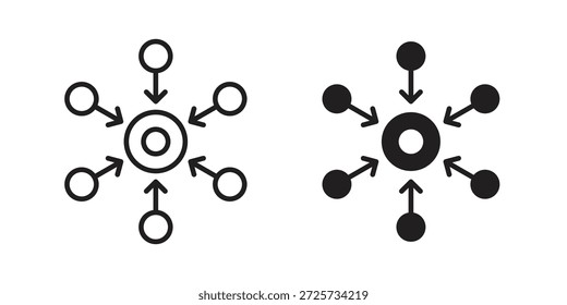 Icono centralizado para la Plantilla. Conjunto de gráficos de Vector de iconos