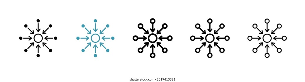 Centralized icon vector icon set. EPS 10