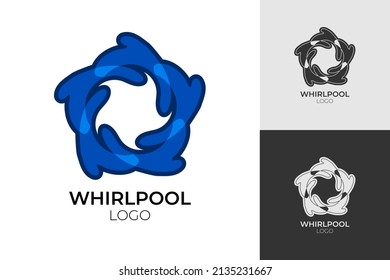 zentralisiertes Logo-Design, Whirlpool, Tornado, Kreis, Teamwork, Zusammenarbeit