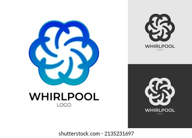 zentralisiertes Logo-Design, Whirlpool, Tornado, Kreis, Teamwork, Zusammenarbeit