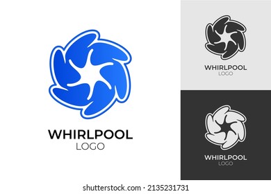 zentralisiertes Logo-Design, Whirlpool, Tornado, Kreis, Teamwork, Zusammenarbeit