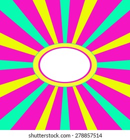 Centralized loud business pattern with free white oval for your text