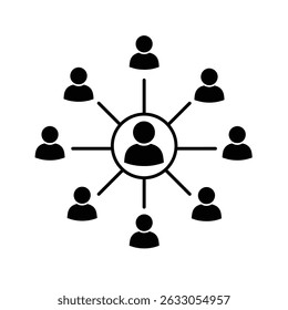 Conexão de pessoal de colaboração em equipe de rede centralizada.