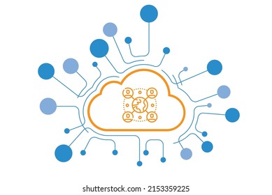 Diseño vectorial de iconos del sistema centralizado