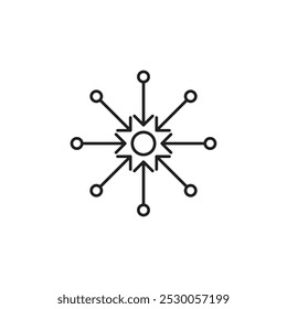 Symbol für zentralisierte dünne Linie