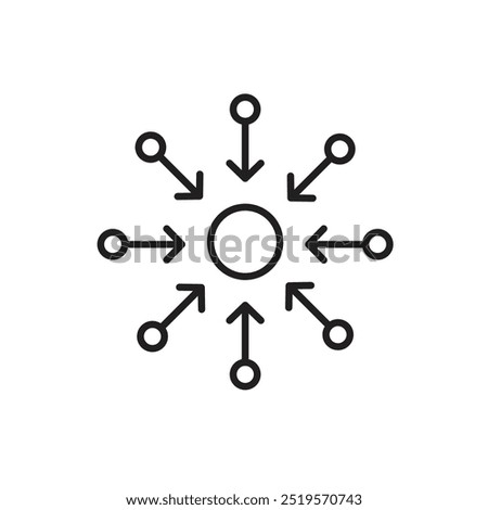 Centralizedline icon. vector illustration. EPS10