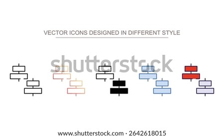 Centre Align icon design with white background stock illustration
