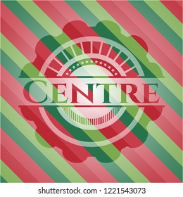 Centre christmas emblem.