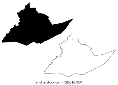 Centre County, Commonwealth of Pennsylvania (U.S. county, United States of America, USA, U.S., US) map vector illustration, scribble sketch Centre map