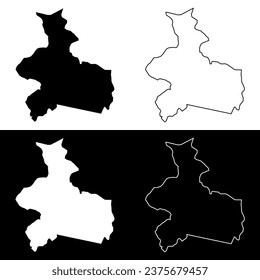 Centre Est region map, administrative division of Burkina Faso.