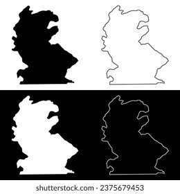 Centre Ouest region map, administrative division of Burkina Faso. Vector illustration.