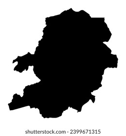 Stadtplan Zentrum, Verwaltungsabteilung der Republik Kamerun. Vektorgrafik.