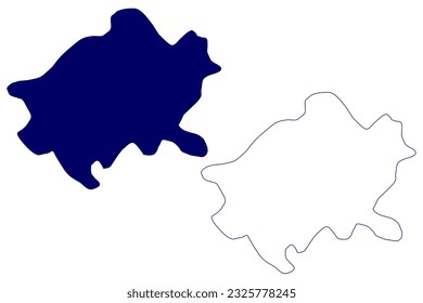 Centre-du-Quebec Administrative region (Canada, Quebec Province, North America) map vector illustration, scribble sketch Centre-du-Québec map