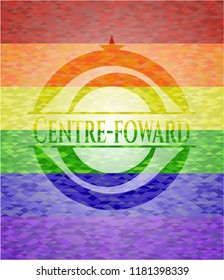 Centre-foward lgbt colors emblem 