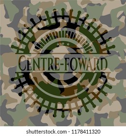 Centre-foward on camouflage texture