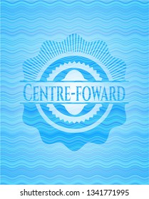 Centre-foward water concept emblem.